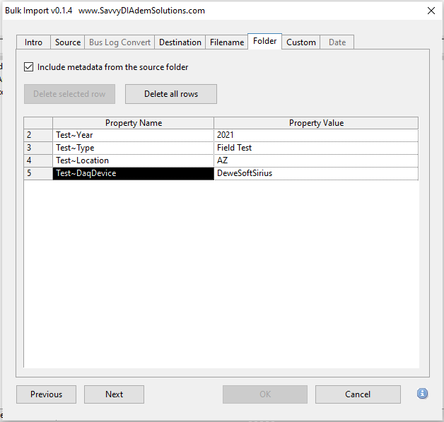 categorize metadata from source folder path